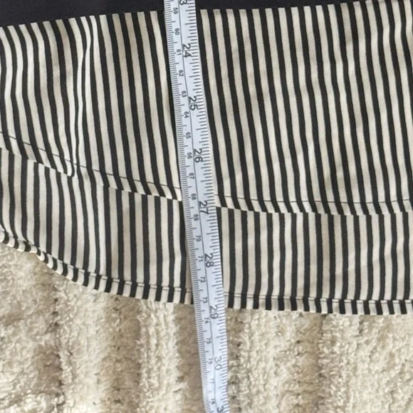 Adrianna Papell Black White Layered V-Neck Tunic with Striped Collar XL - Picture 13 of 13